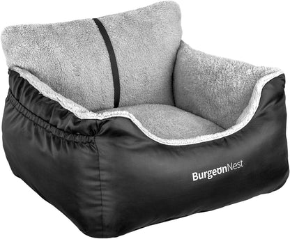 Dog Car Seat for Small Dogs, Fully Detachable and Washable Dog Carseats Small under 25, Soft Dog Booster Seats with Storage Pockets and Clip-On Leash Portable Dog Car Travel Carrier Bed